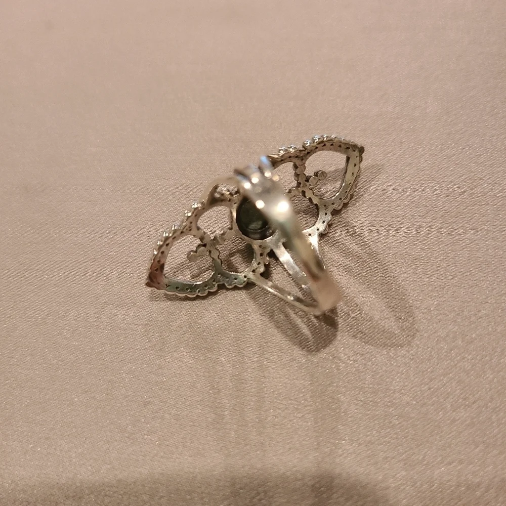 Sterling silver abalone shell ring